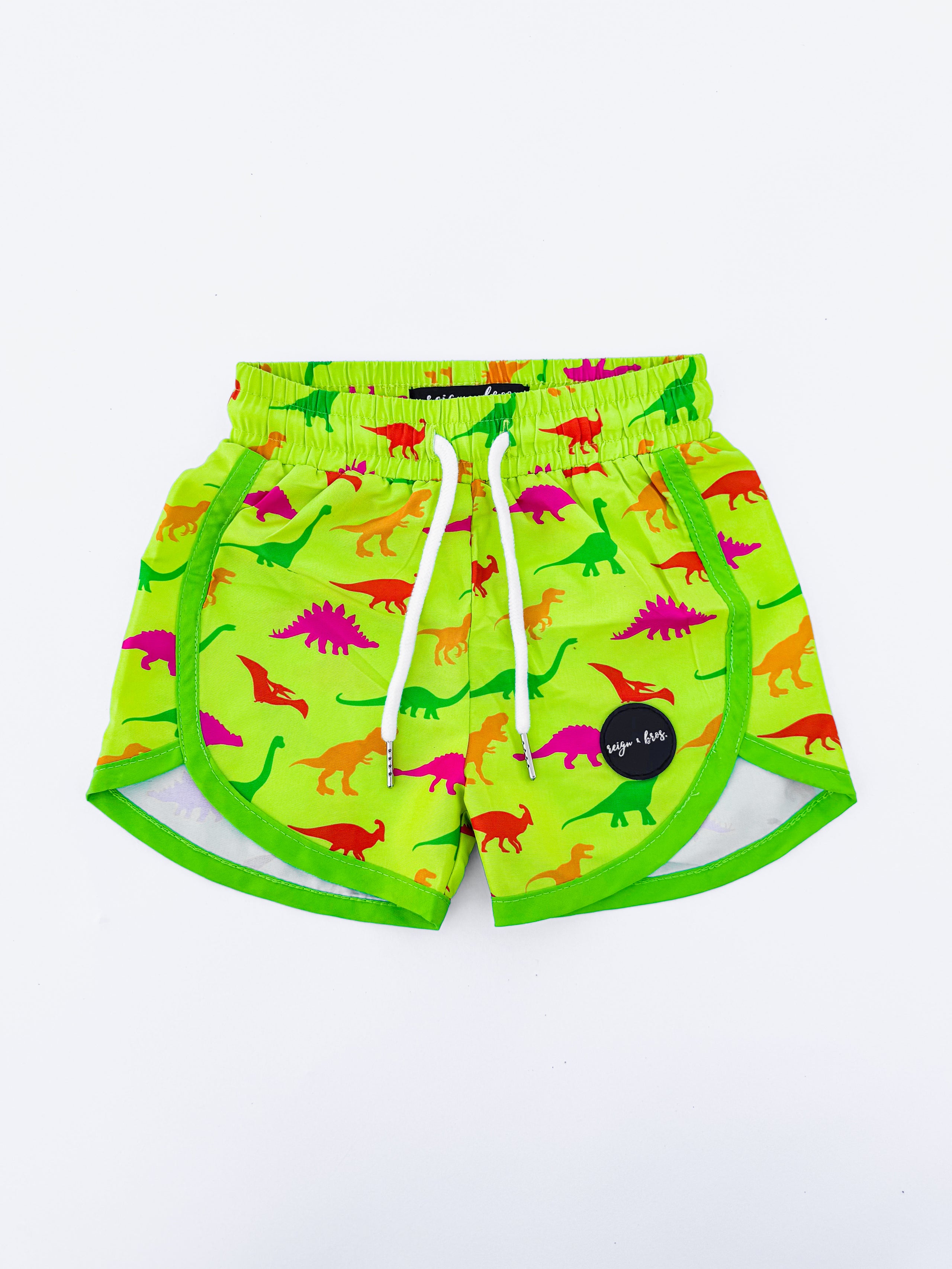 Reign Bros. Neon Dino Swim Trunks Reign Bros